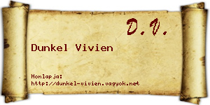 Dunkel Vivien névjegykártya